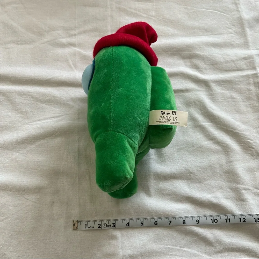 Among Us Crewmate Stuffed Animal Green with Red Hat